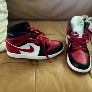 Air Jordan red and black sneaker
